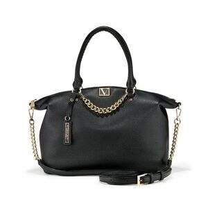 Victoria’s Secret Black Slouchy Satchel Purse & Small Wallet Bundle NWT